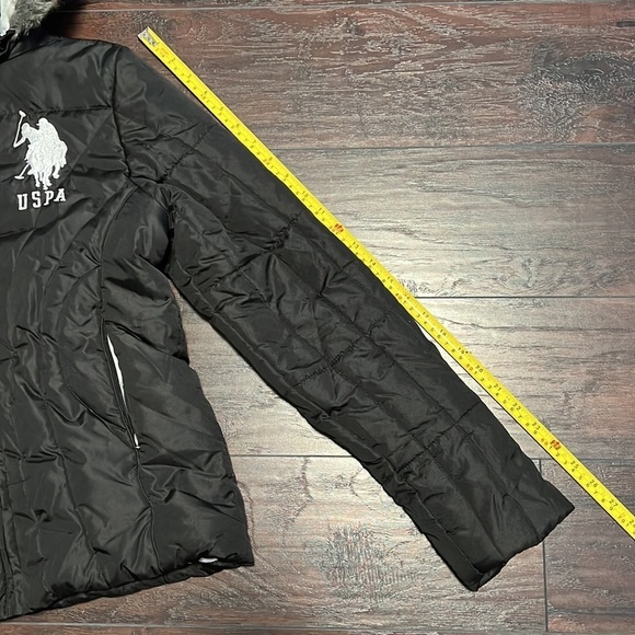 U.S. Polo Association Puffer Coat w/Faux Fur Hood, sz Medium (girls) - Picture 7 of 12